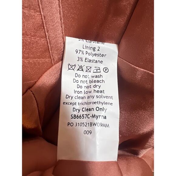 House of CB Myrna Chocolate Satin Corset Slip Midi Dress Size XS Extra Small - Picture 8 of 10